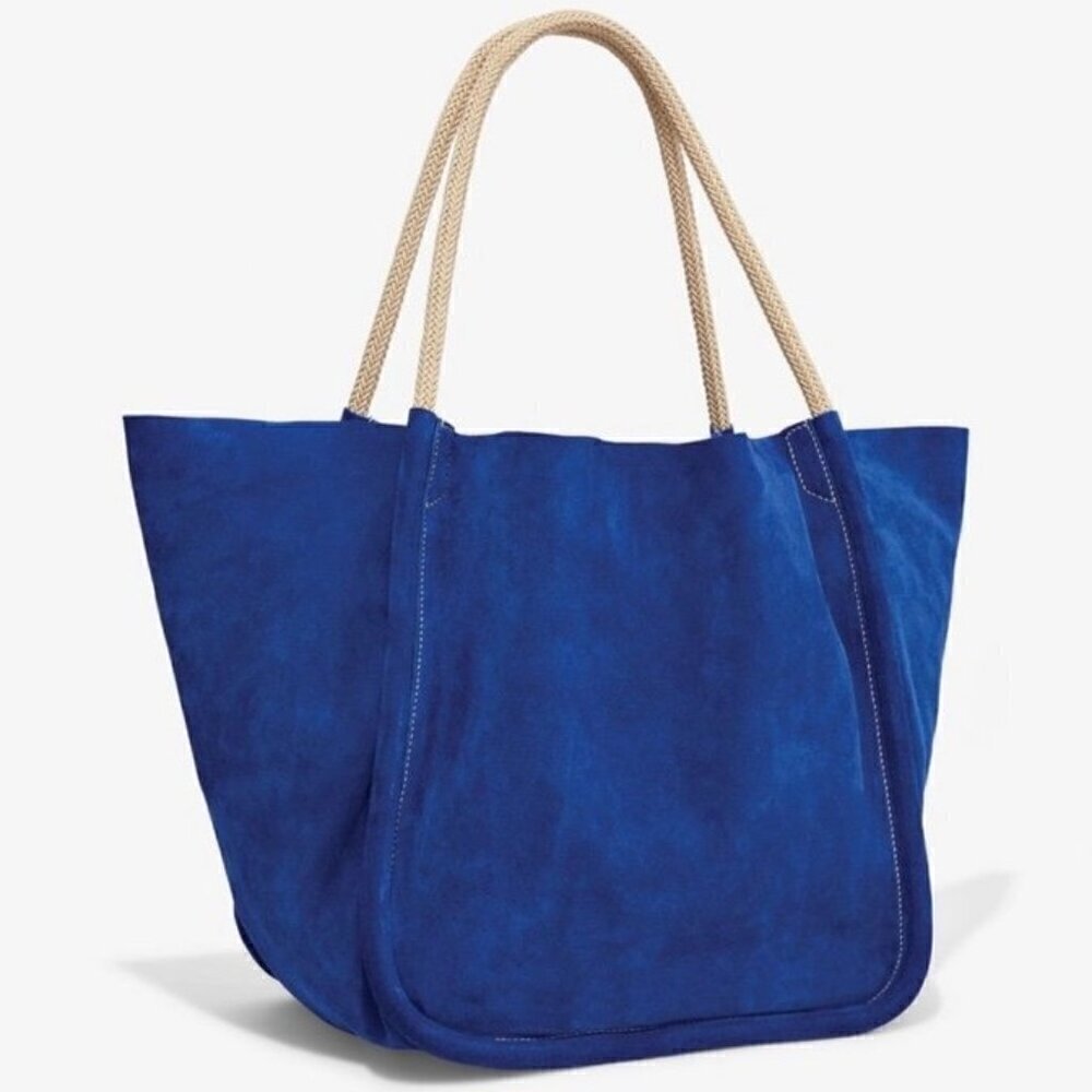 Proenza Schouler blue suede XL tote